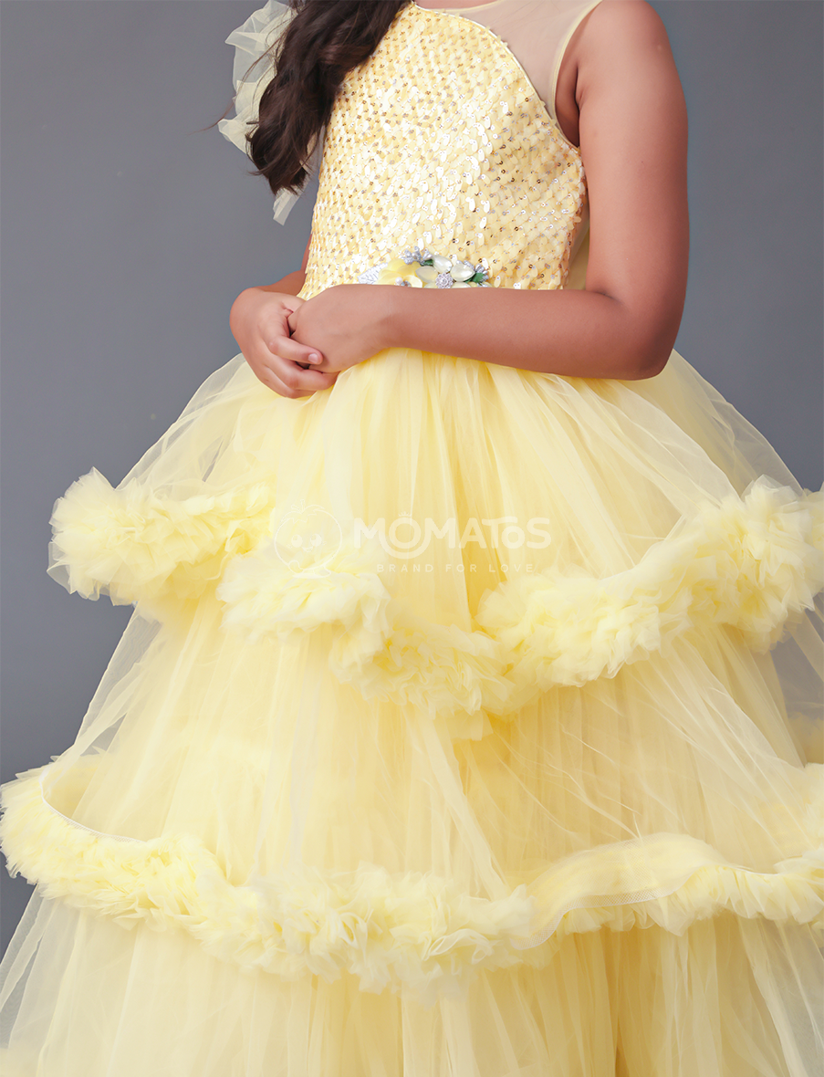 Lemon Gown For Girl